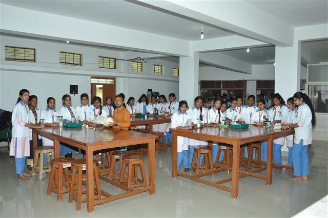 Students in a college practical learning session