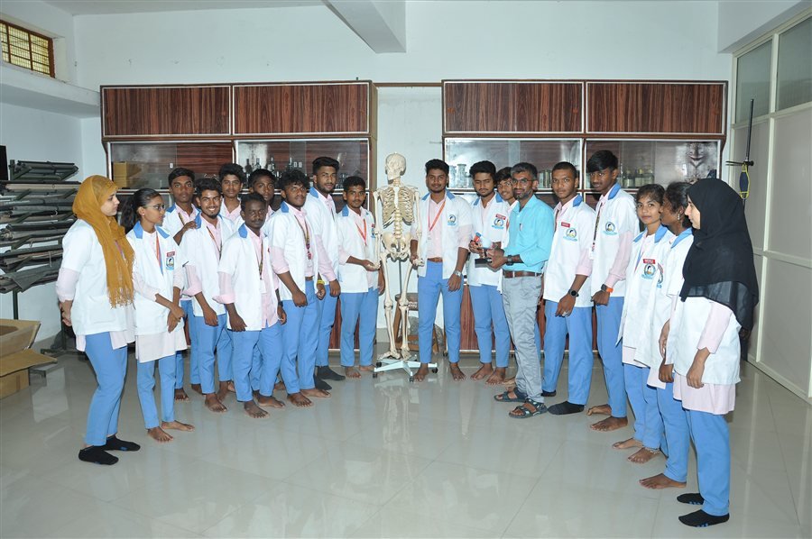 Students attending a practical learning session